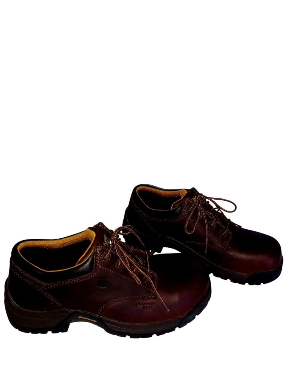 Carolina Mens Brown Leather Steel Toe Low-Cut Work Oxfords Shoes Size 9.5 D